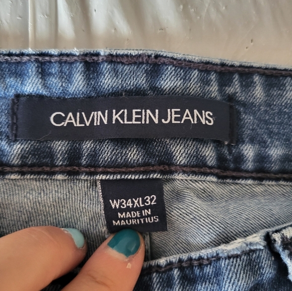 Calvin Klein Men's Blue Jeans, Size 34 X 32 - Picture 4 of 7